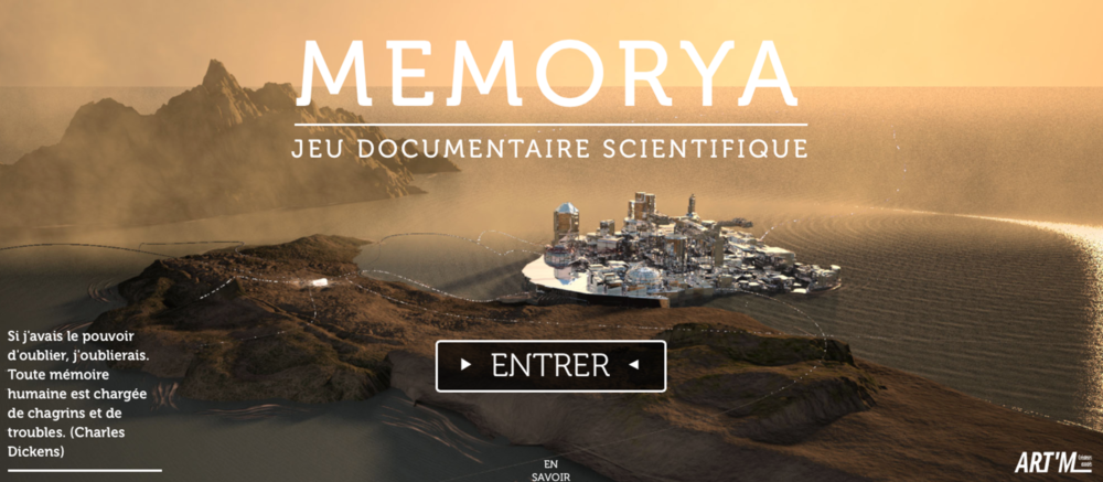Capture d'écran du jeu interactif Memorya
